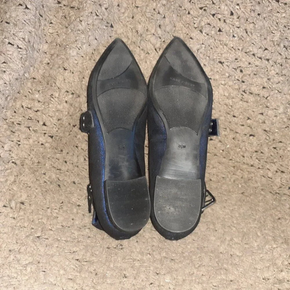 MARC FISHER-Alen-Two Strap Grommet Shimmery Blue Nubuck-Pointed Toe-Sz 8.5-NM - Picture 7 of 7